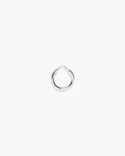 ORECCHINO A CERCHIO IMPERNATO FILO TONDO 2,5 IN ARGENTO RODIATO