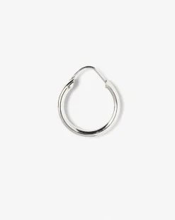 ORECCHINO A CERCHIO IMPERNATO FILO TONDO 2,5 - 15MM IN ARGENTO RODIATO