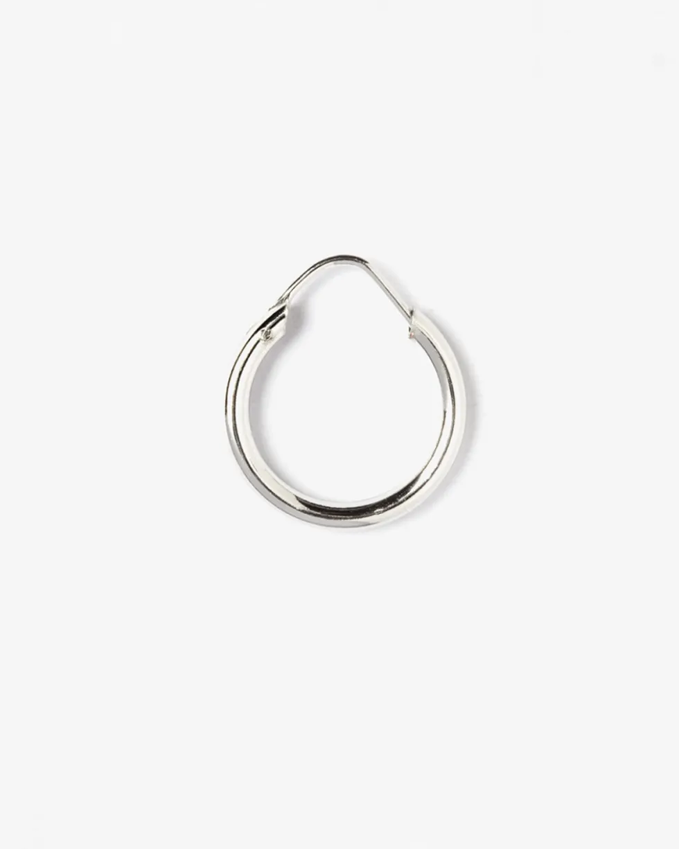 ORECCHINO A CERCHIO IMPERNATO FILO TONDO 2,5 - 15MM IN ARGENTO RODIATO