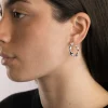 ORECCHINO A CERCHIO PICCOLO TORCHON FILO 4,5 MM DIAM 18 MM IN ARGENTO