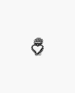 ORECCHINO A LOBO CUORE EX-VOTO IN ARGENTO