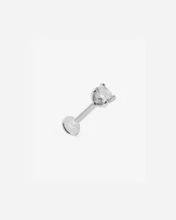 ORECCHINO A LOBO PIERCING SILVER SPOT IN ARGENTO CON BRILLANTE