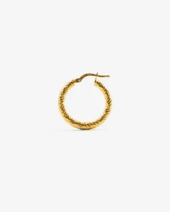ORECCHINO DIAMOND HOOP MEDIO PLACCATO ORO