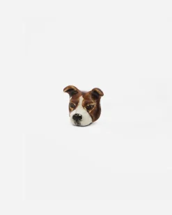 ORECCHINO DOG FEVER AMERICAN STAFFORDSHIRE SMALTATO