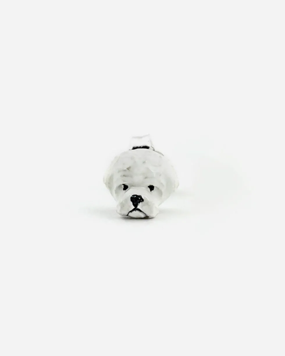 ORECCHINO DOG FEVER MALTESE SMALTATO