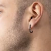 ORECCHINO FANCY BLACK HOOK CON BRILLANTI NERI