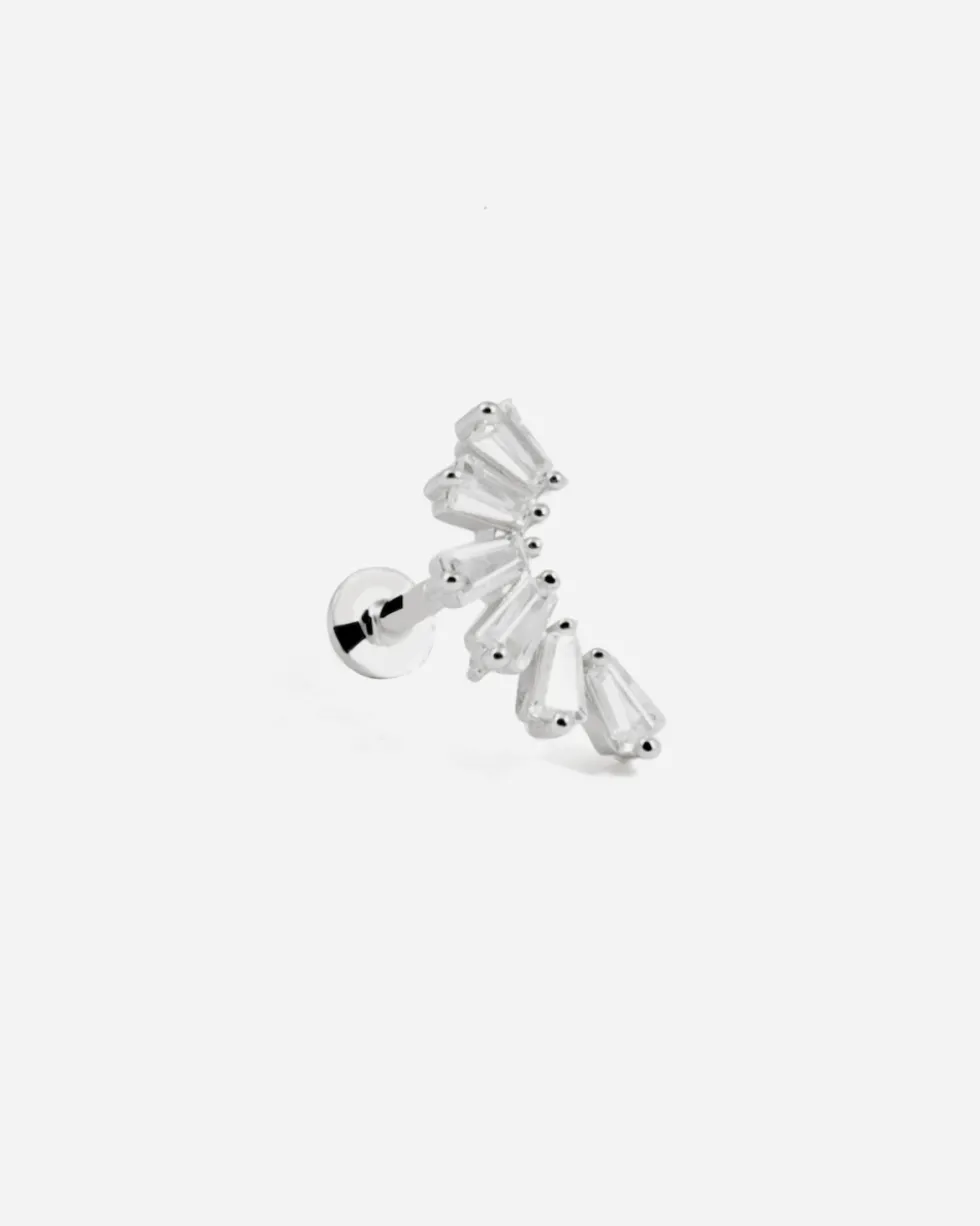 ORECCHINO PIERCING SILVER BLOOM IN ARGENTO CON PIETRE