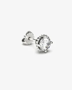 ORECCHINO PUNTO LUCE IN ARGENTO CON DIAMANTE DA 0.7 ct