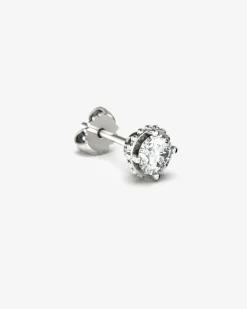 ORECCHINO PUNTO LUCE IN ARGENTO CON DIAMANTE DA 0.5 ct