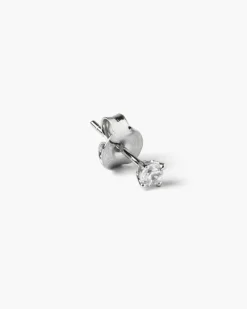 ORECCHINO PUNTO LUCE IN ARGENTO RODIATO