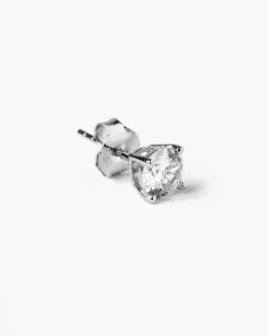 ORECCHINO PUNTO LUCE IN ARGENTO RODIATO