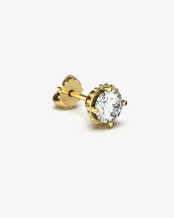 ORECCHINO PUNTO LUCE IN ORO CON DIAMANTE DA 0.7 ct