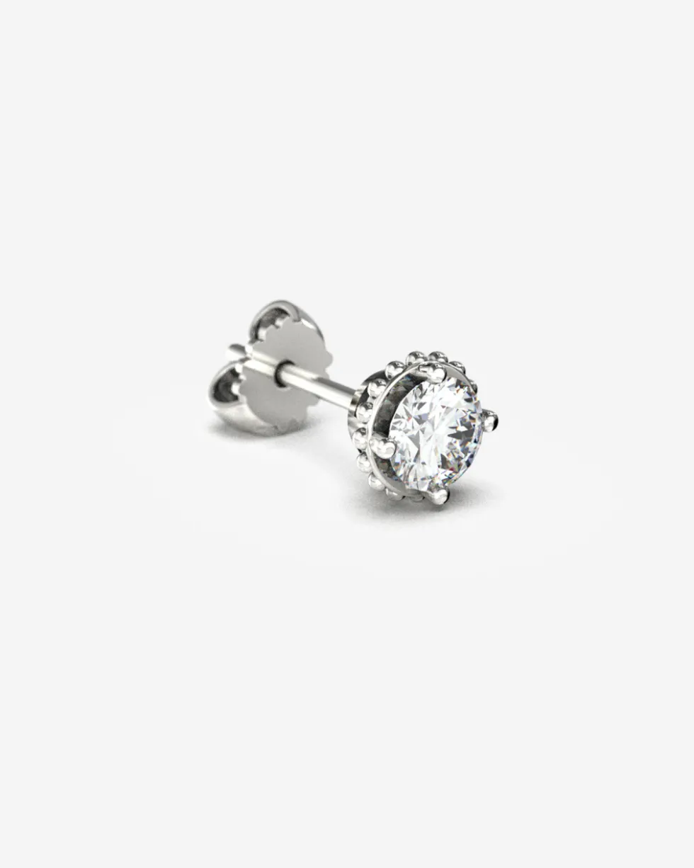 ORECCHINO PUNTO LUCE IN ORO CON DIAMANTE DA 0.5 ct