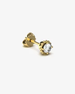 ORECCHINO PUNTO LUCE IN ORO CON DIAMANTE DA 0.3 ct