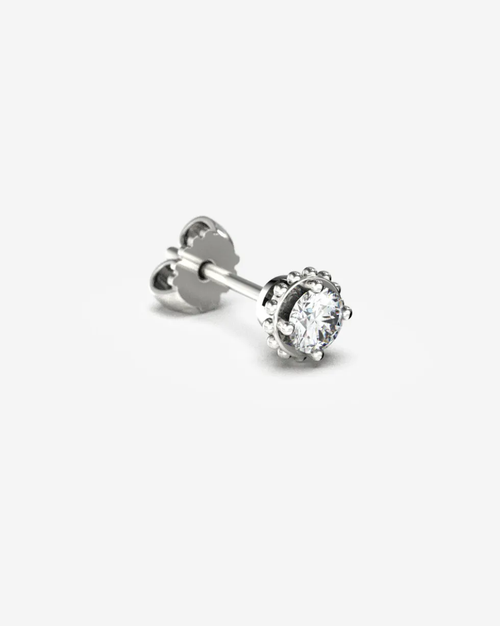 ORECCHINO PUNTO LUCE IN ORO CON DIAMANTE DA 0.3 ct