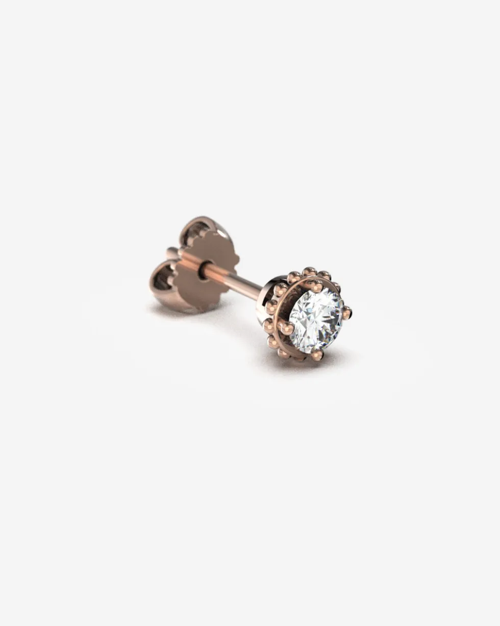 ORECCHINO PUNTO LUCE IN ORO CON DIAMANTE DA 0.3 ct