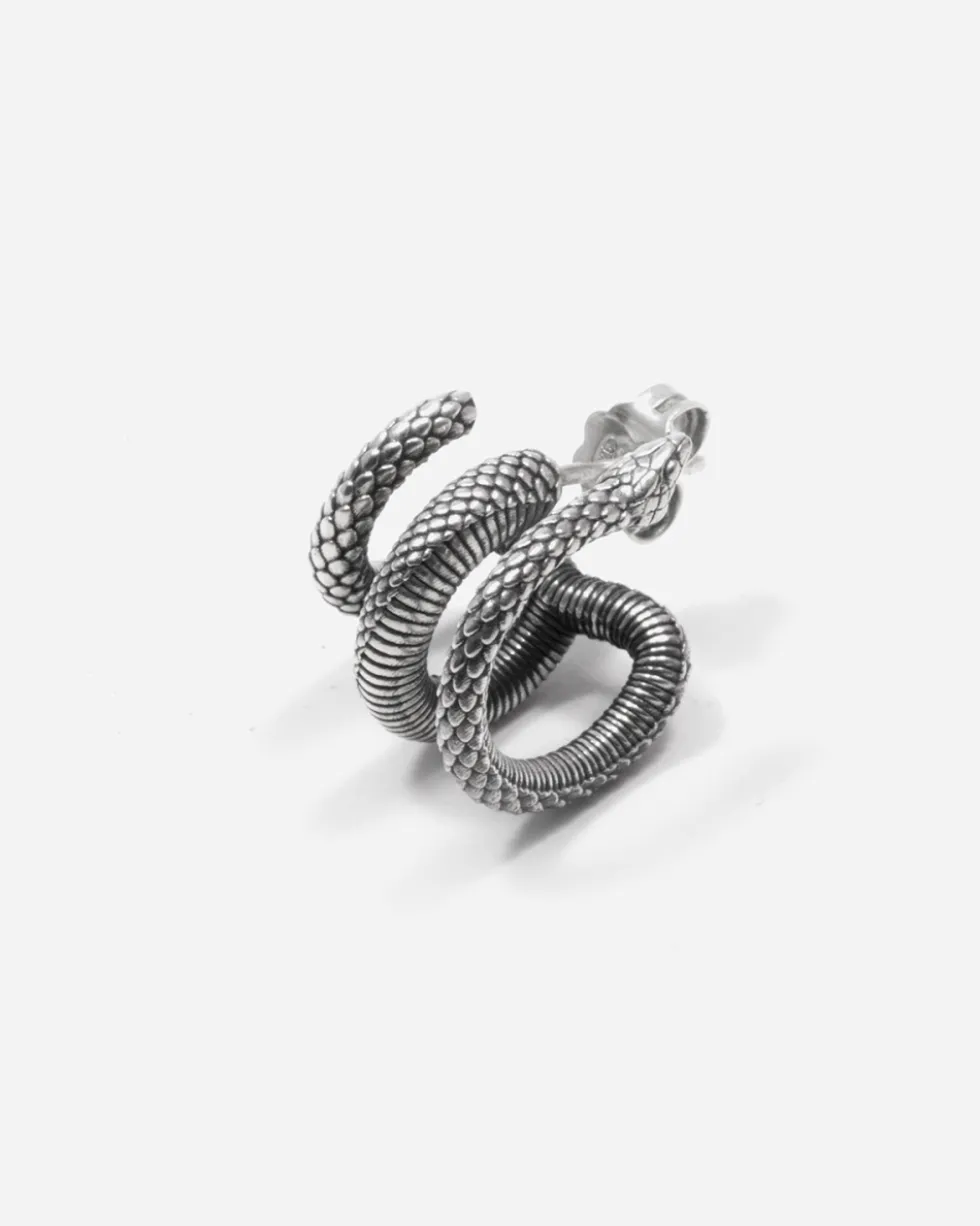 ORECCHINO SERPENTE SNAKE SPIRAL IN ARGENTO