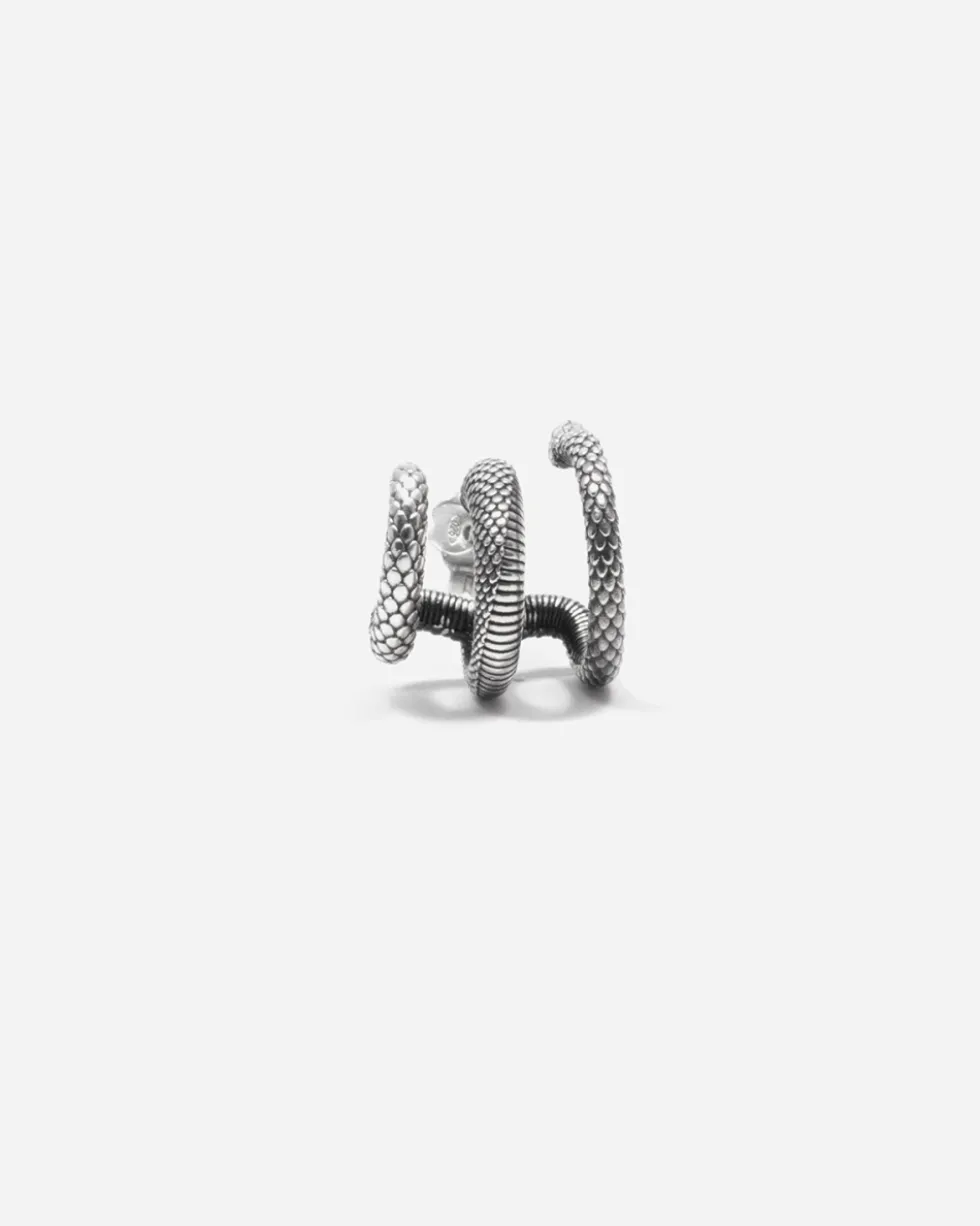 ORECCHINO SERPENTE SNAKE SPIRAL IN ARGENTO