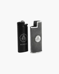 PORTA ACCENDINO BIC PUNTINATO IN ARGENTO