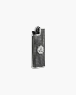 PORTA ACCENDINO BIC PUNTINATO IN ARGENTO